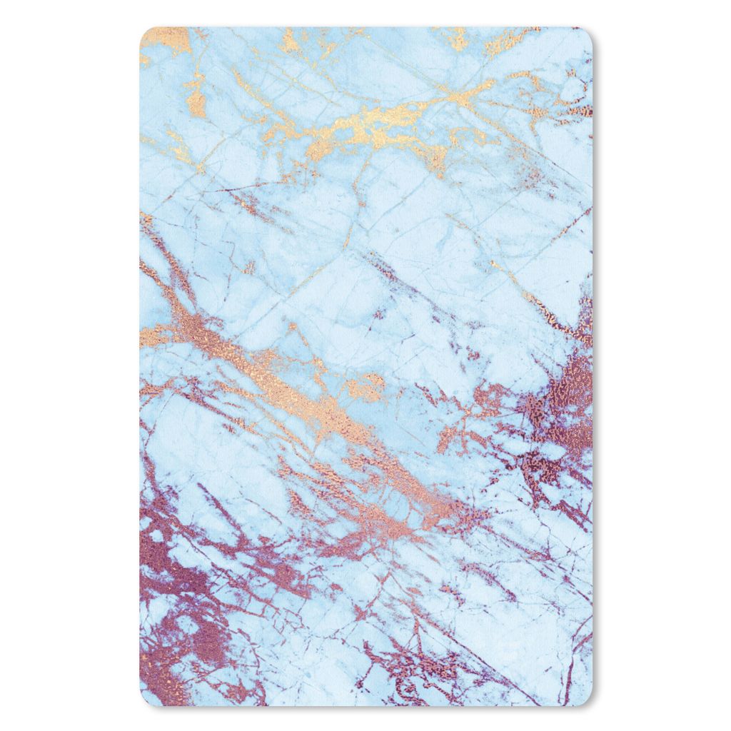 MuchoWow Mauspad Mousepad Marmor - Gold - Lila - Blau 40x60 cm - Mousepads - Maus Mat - Pad - Mausunterlage - Schreibtisch Accesoire