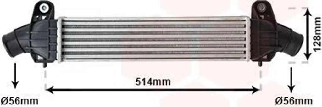 Refroidisseur d'air de suralimentation Ford en aluminium 1710-3471