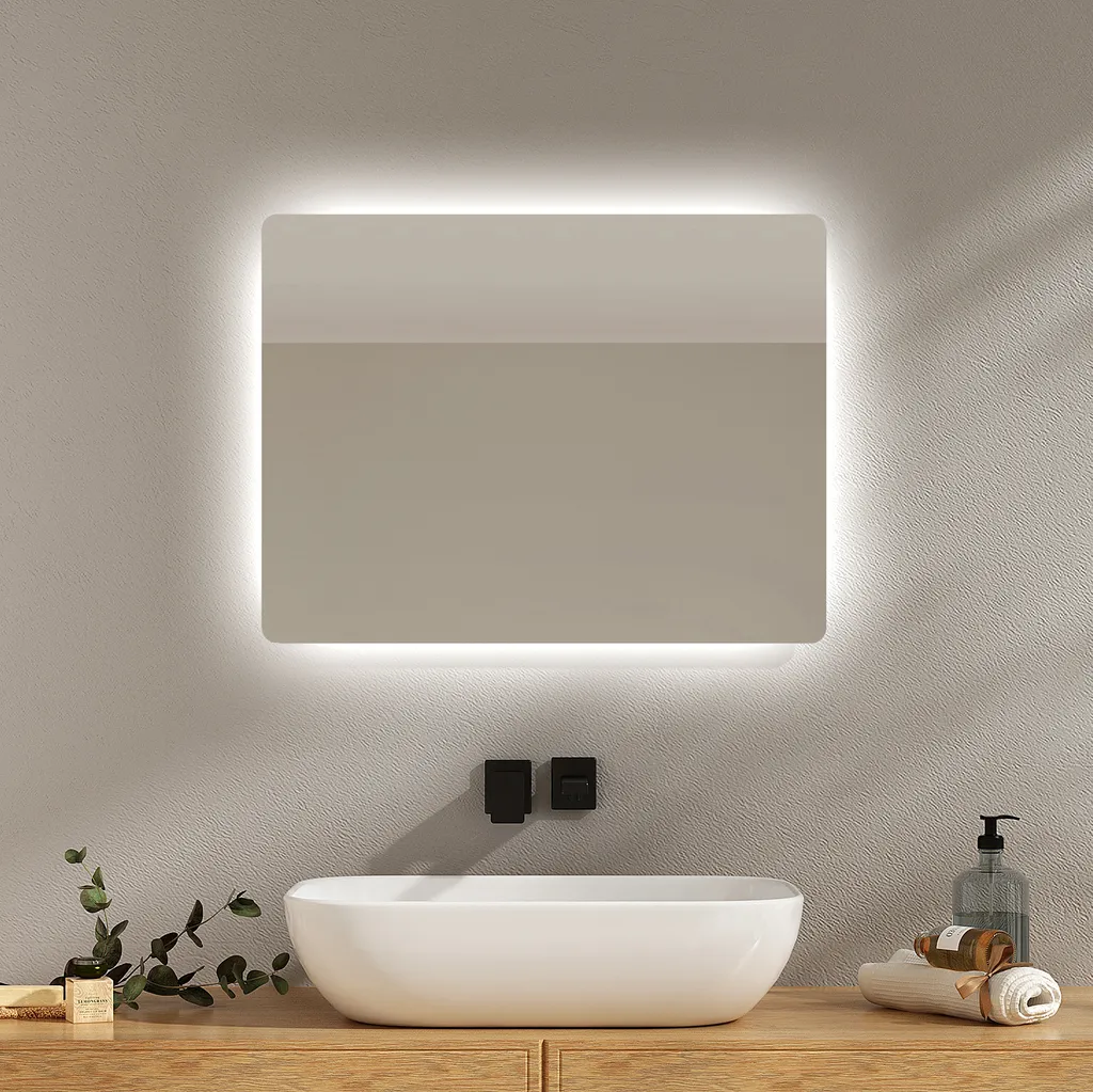 Miroir LED 45x60cm Antibuée : Dites Adieu à la Vapeur dans votre Salle de Bain
