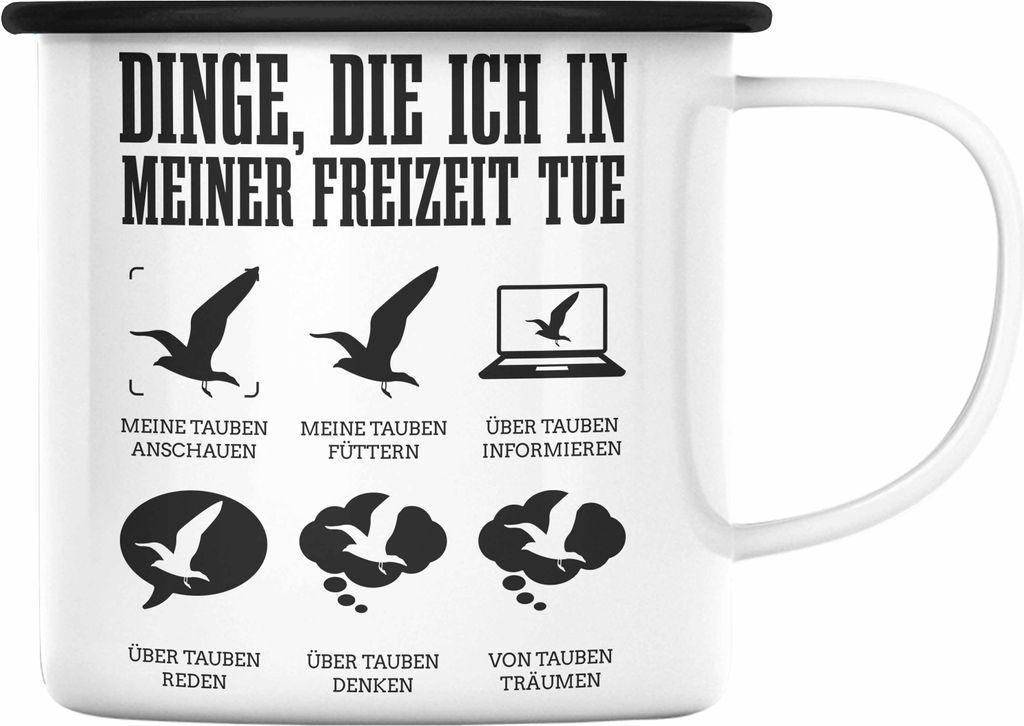 Trendation - Taubenzüchter Taube Geschenk Taubenzucht Geschenkidee Tauben Grafik Taubenflüsterer (Schwarz)