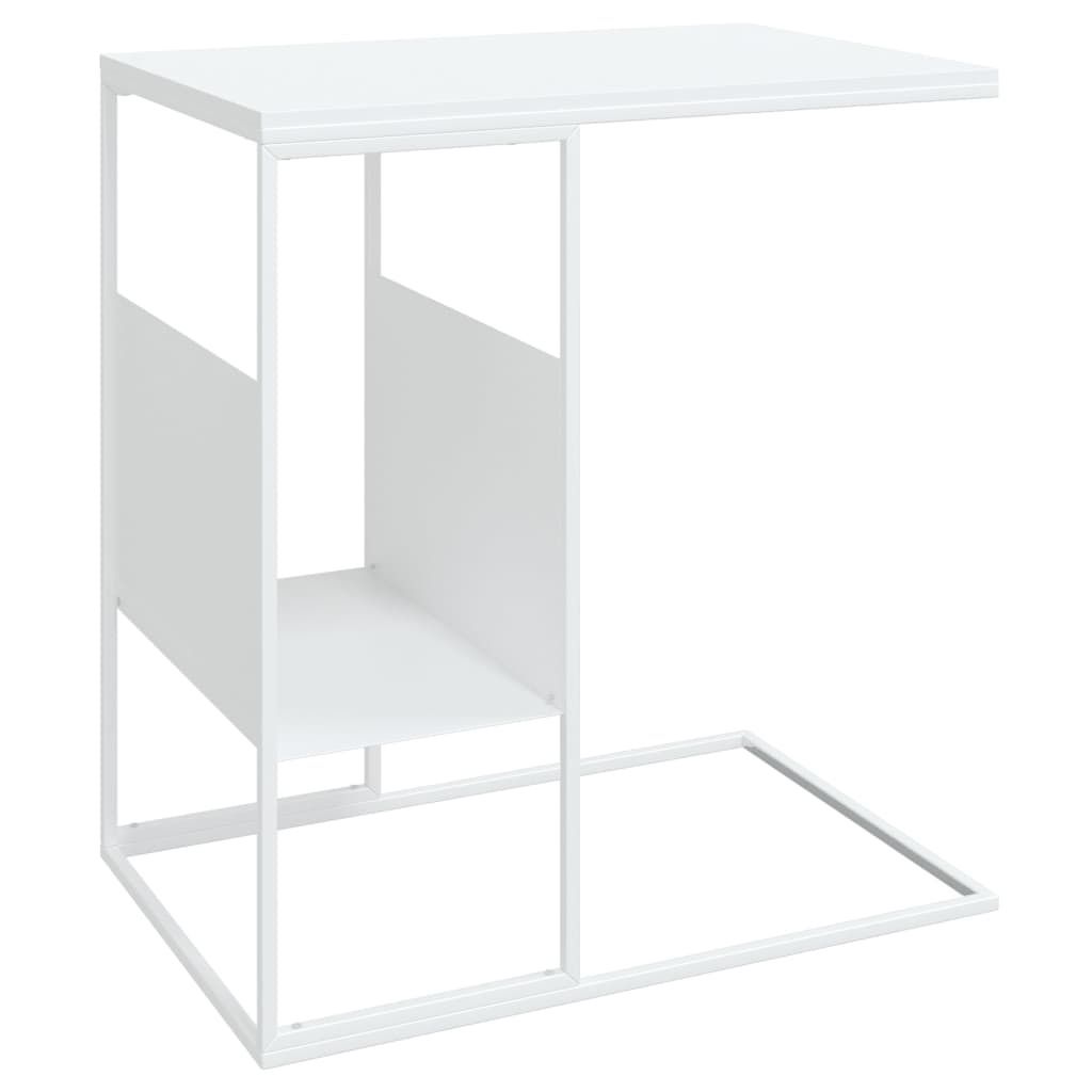 Bočný stolík biely 55x36x59,5 cm spracované drevo Obrázok produktu 