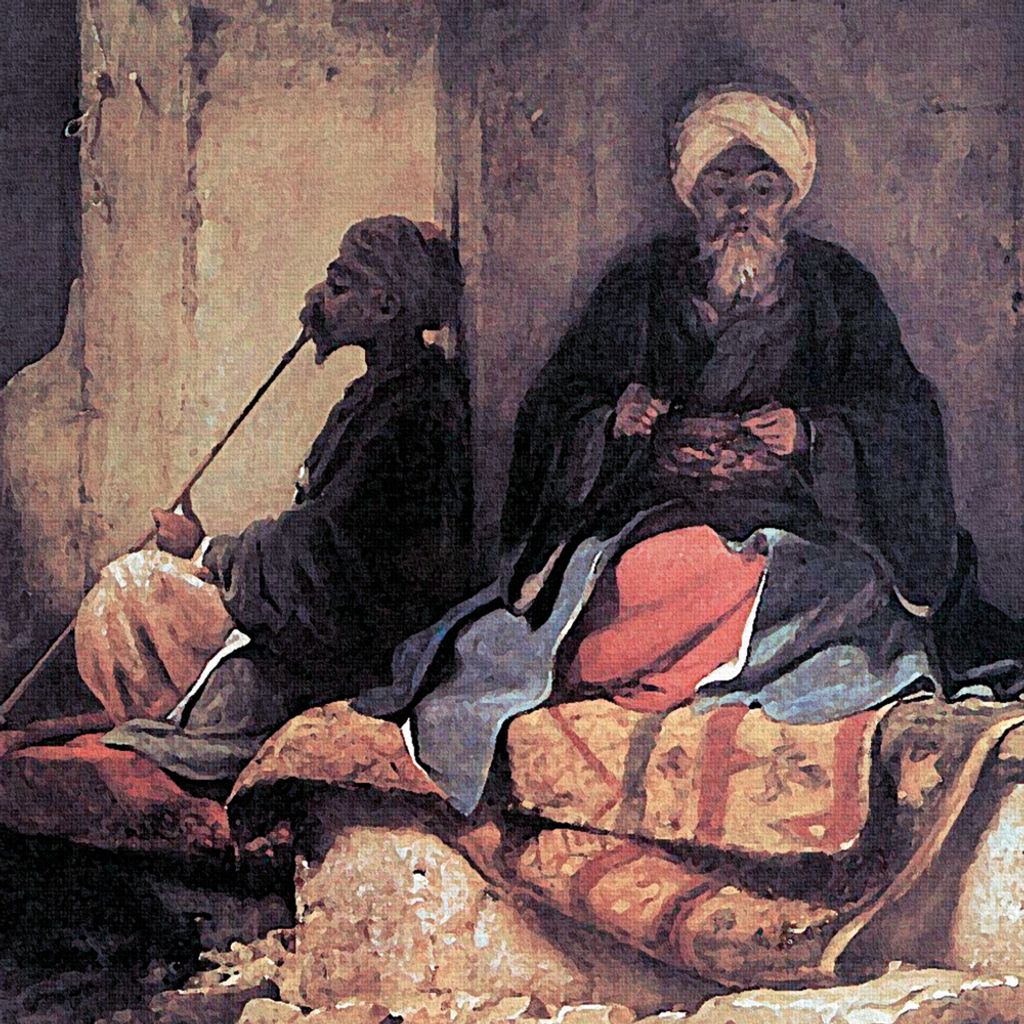 Carl Spitzweg Kunstdruck Bild - Im Türkischen Basar, 1860, Detail (40 x 40 cm)
