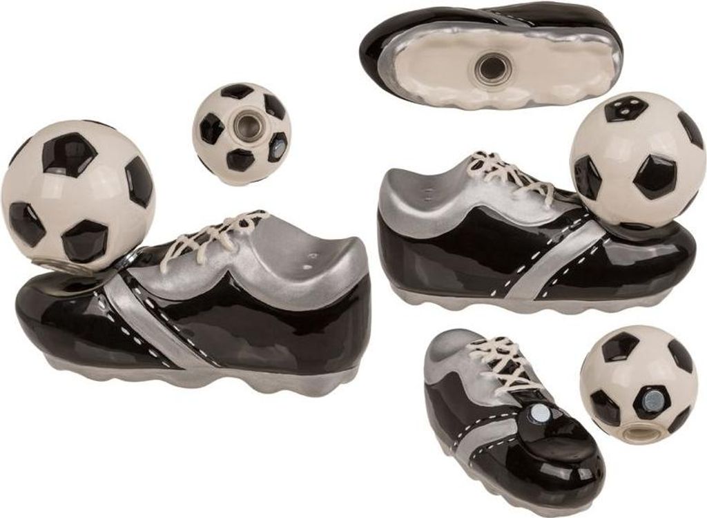 Salz u. Pfefferstreuer Fußball Schuh und Ball Gewürzstreuer Salzstreuer Kochen