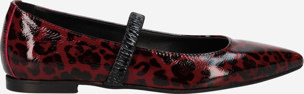 Lüke Schuhe FAMMA AMARENA, Ballerina in Rot, Leo-Look für Damen, Größe 42