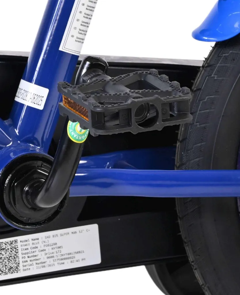 Vélo 12 pouces Superman bleu robuste avec roues stabilisatrices - 9