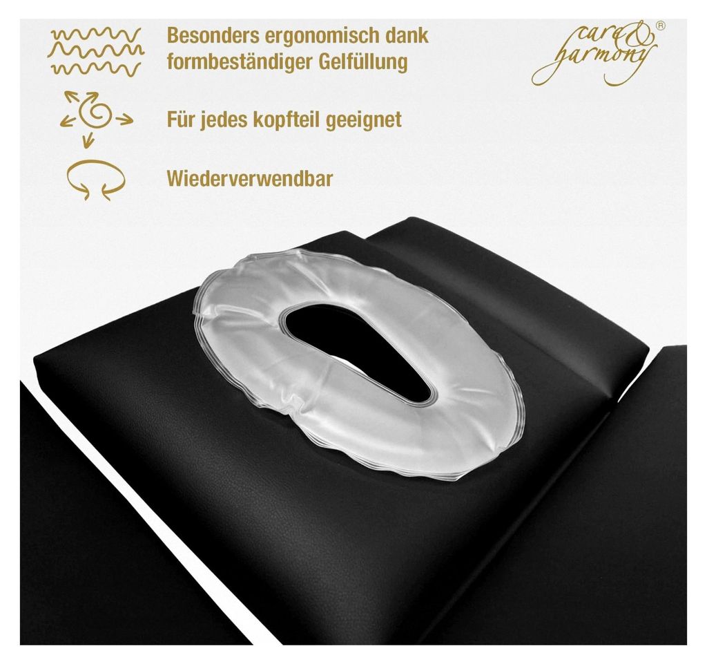 Gesichtsgelkissen für Kopfstützen oder Nasenschlitze von Massageliegen und Therapieliegen, waschbar und pflegeleicht, 1 Stück