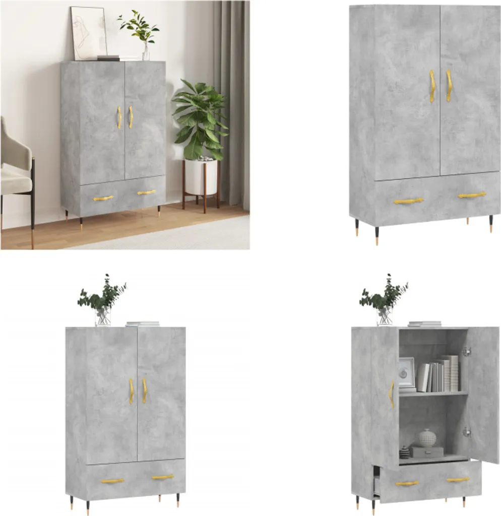 Offerta Credenza vidaXL 69,5x31x115 cm Grigio Cemento | Occasione