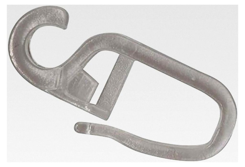 100 Überklipshaken 4mm glasklar - Faltenlegehaken für Gardinenringe