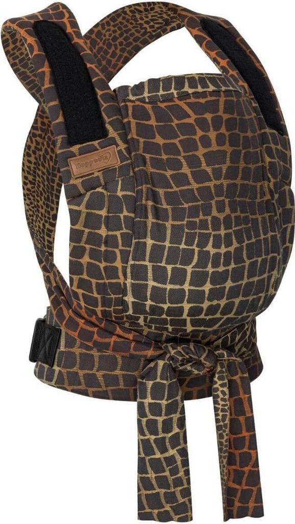 HOPPEDIZ Babytrage Bondolino b.pure Komforttrage ab Geburt (3 - 20 kg) Bauchtrage, Rückentrage & Hüfttrage Darwin black