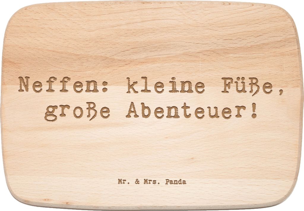 Mr. & Mrs. Panda Holzbrett Spruch Neffe Abenteuer - Transparent - Geschenk, Familienleben, Bindung, Herz, Holzbrettchen, einzigartige Designs, Dank...