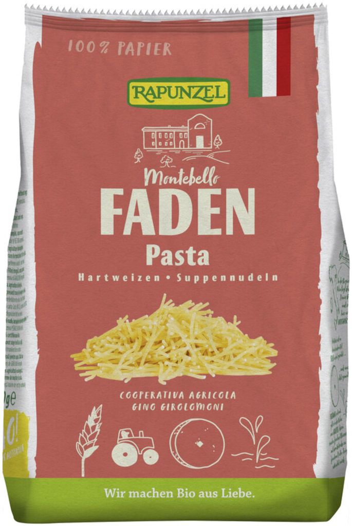 Rapunzel Bio Faden Suppennudeln Semola 12x250 g Produktbild 