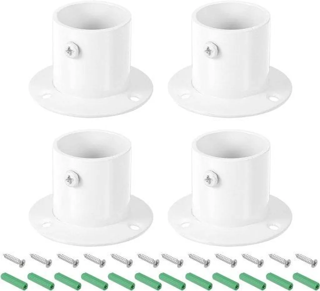 Patères murales en inox lot de 4 crochets robustes de 3,2 cm argent