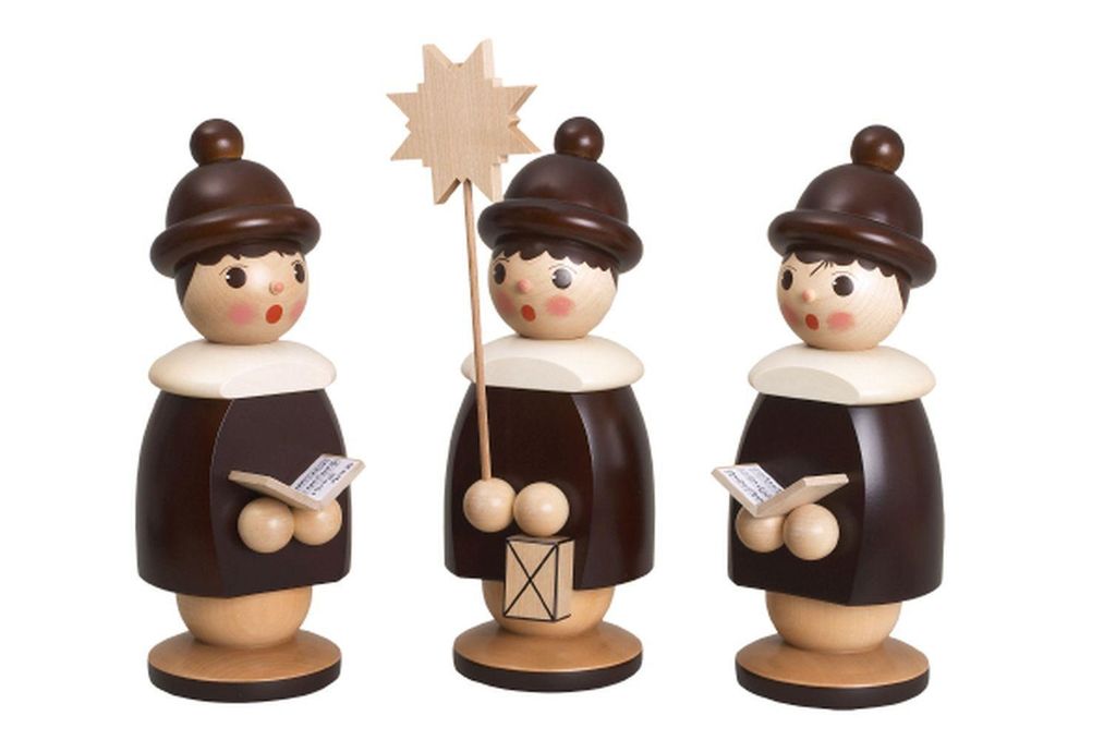 Miniaturfiguren 3 Kurrendefiguren natur Höhe 26cm NEU
