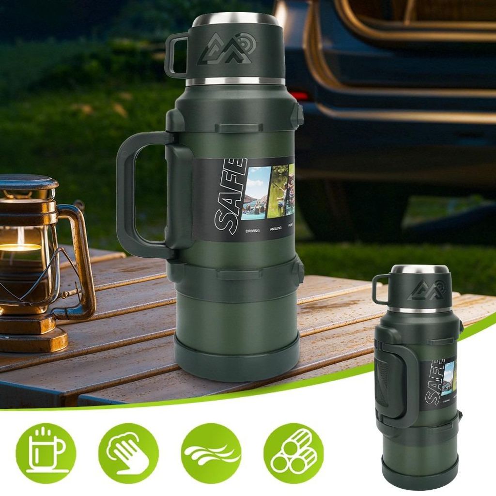 Bouteille isotherme 2 L à double paroi en acier inoxydable Image du produit 
