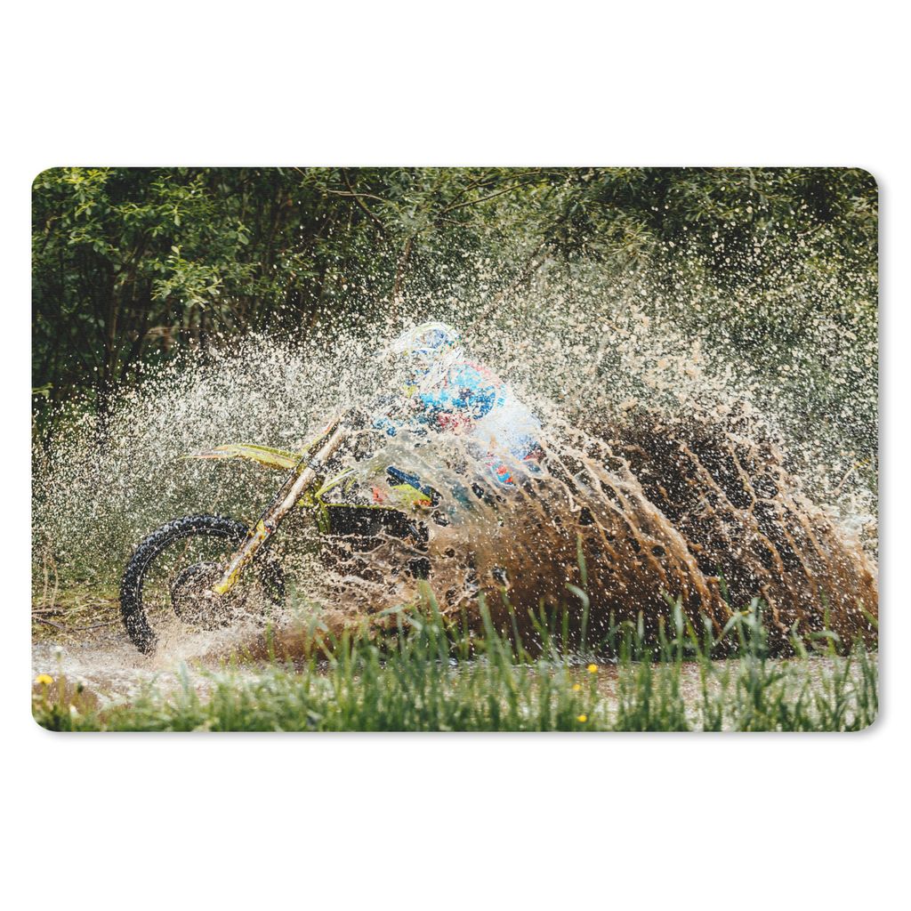 MuchoWow Mauspad Mousepad Crossroads - Motocross - Wasser 27x18 cm - Mousepads - Maus Mat - Pad - Mausunterlage - Büroartikel - Desk Matten
