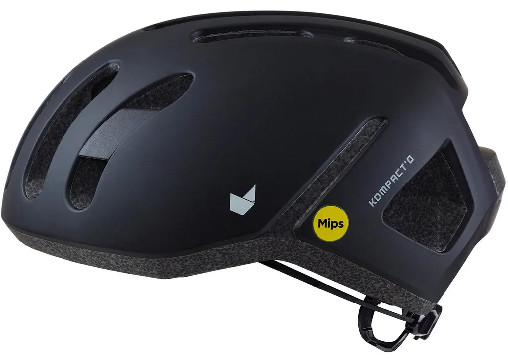 Casque de Vélo Urbain Kompact'o II Noir Brillant pour la Ville