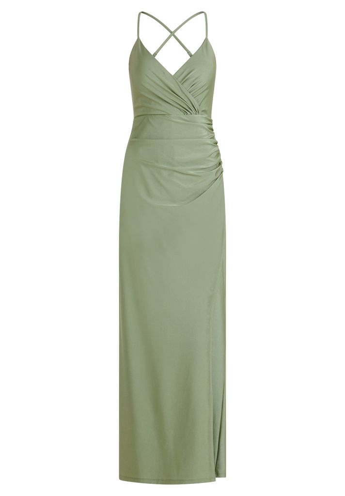 Vera Mont Damen Abendkleid figurbetont Autumn Green,40 Produktbild 