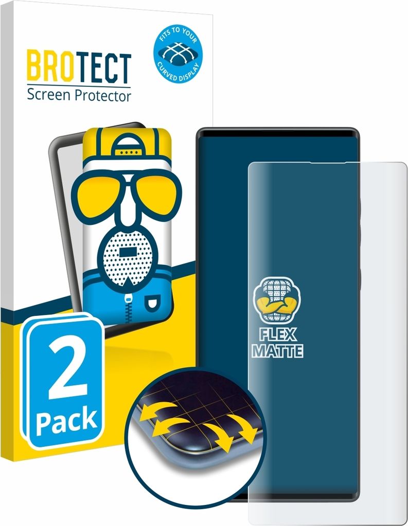 2x BROTECT Fullscreen Schutzfolie für LG Wing Displayschutz Folie Fullcover Matt Entspiegelungsfolie