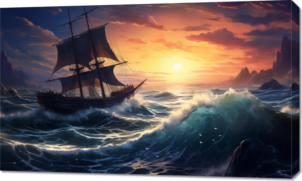 Tableau Salon Mer et Vagues 100x60 cm - Idée Déco Murale Ambiance Marine
