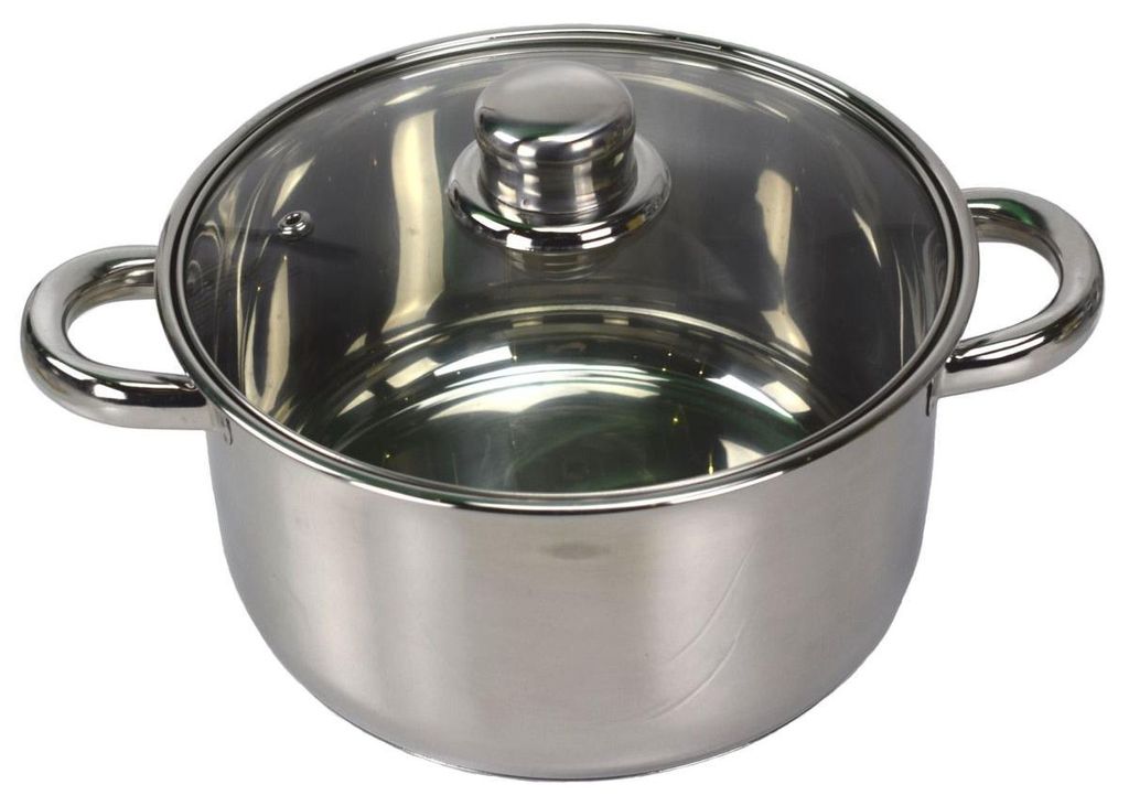 Edelstahl Kochtopf mit Glasdeckel 1,0 bis 5,2 Liter Produktbild 