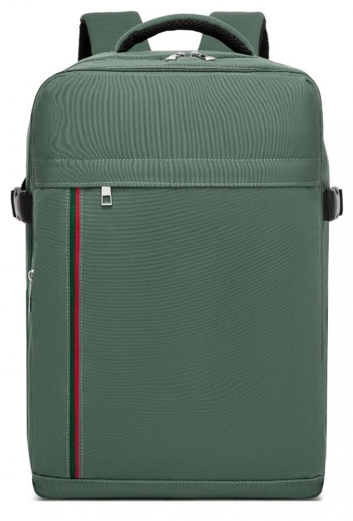 Grüner Handgepäckrucksack für Flüge mit Ryanair und Wizz Air, 40x30x20 cm, Rosso