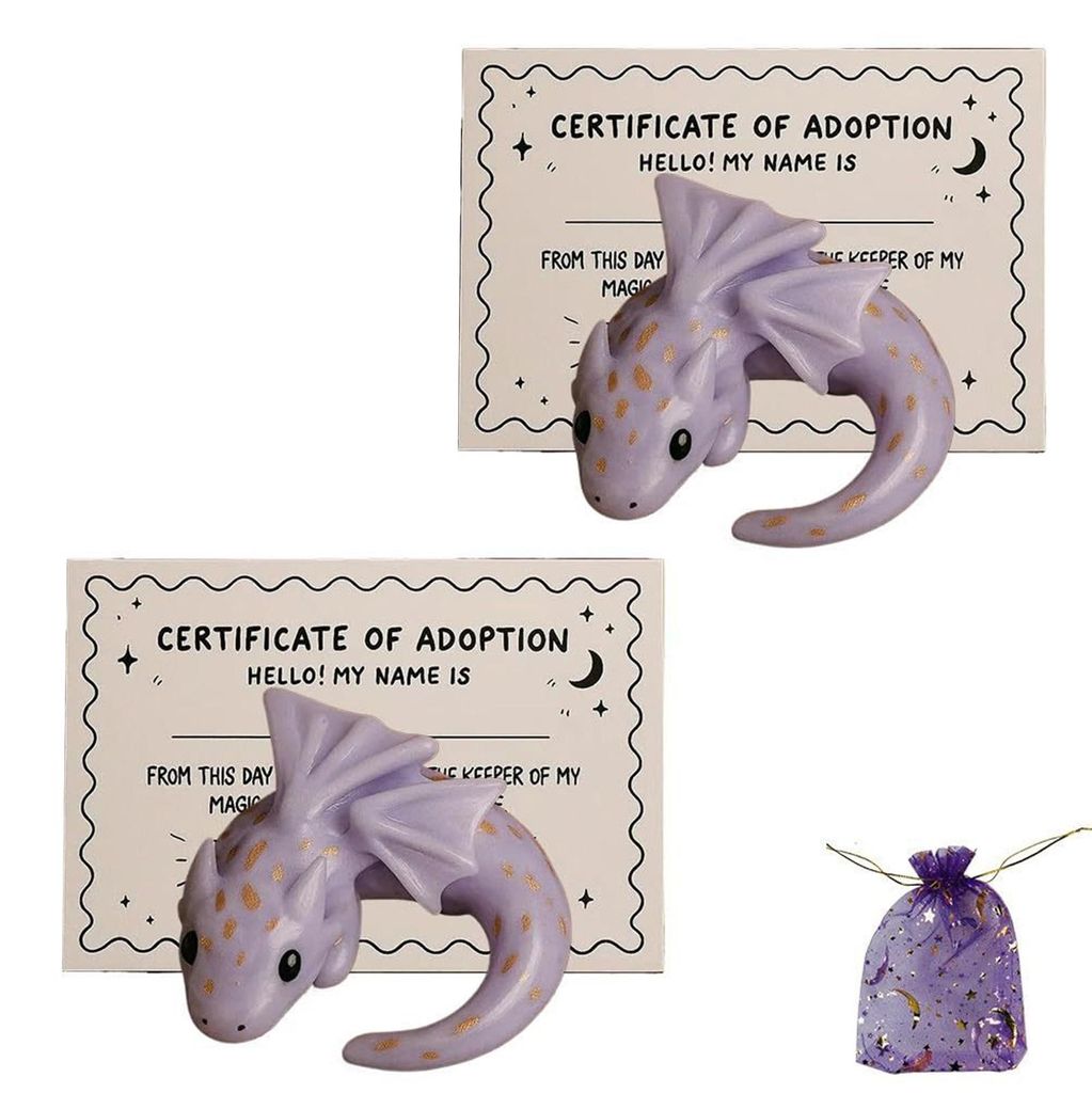 Handgefertigte Mini-Taschendrachenskulptur zur emotionalen Unterstützung – ein beruhigendes und inspirierendes Geschenk für Bücherregal und Sc...