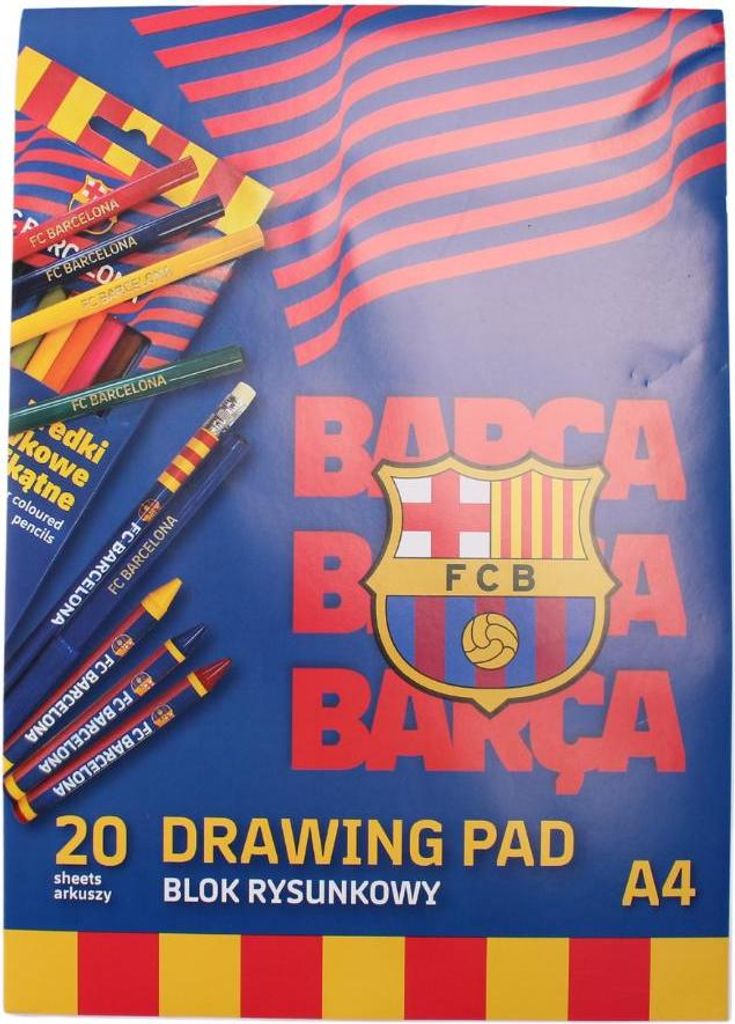 Zeszyt rysunkowy A4 FC Barcelona - 100g, 20 arkuszy - Zdjęcie produktu 