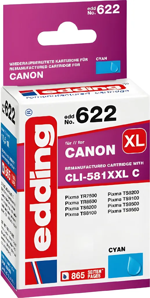 Cartuccia Ciano edding EDD-622 - La Scelta Green per Canon CLI-581XXL