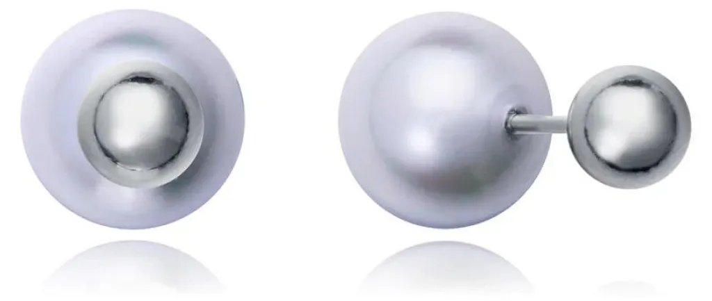 Boucles d'oreilles boules perle synthétique Air 14202E01000 chic