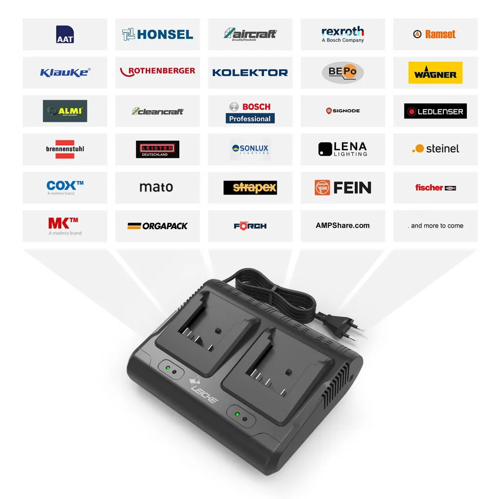 Chargeur Rapide 6A Double Port compatible Bosch 18V ProCORE et GBA - 2