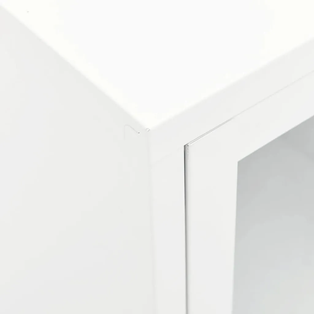 Supporto TV Minimal SYFAX 105cm Acciaio Bianco e Vetro Moderno - 6