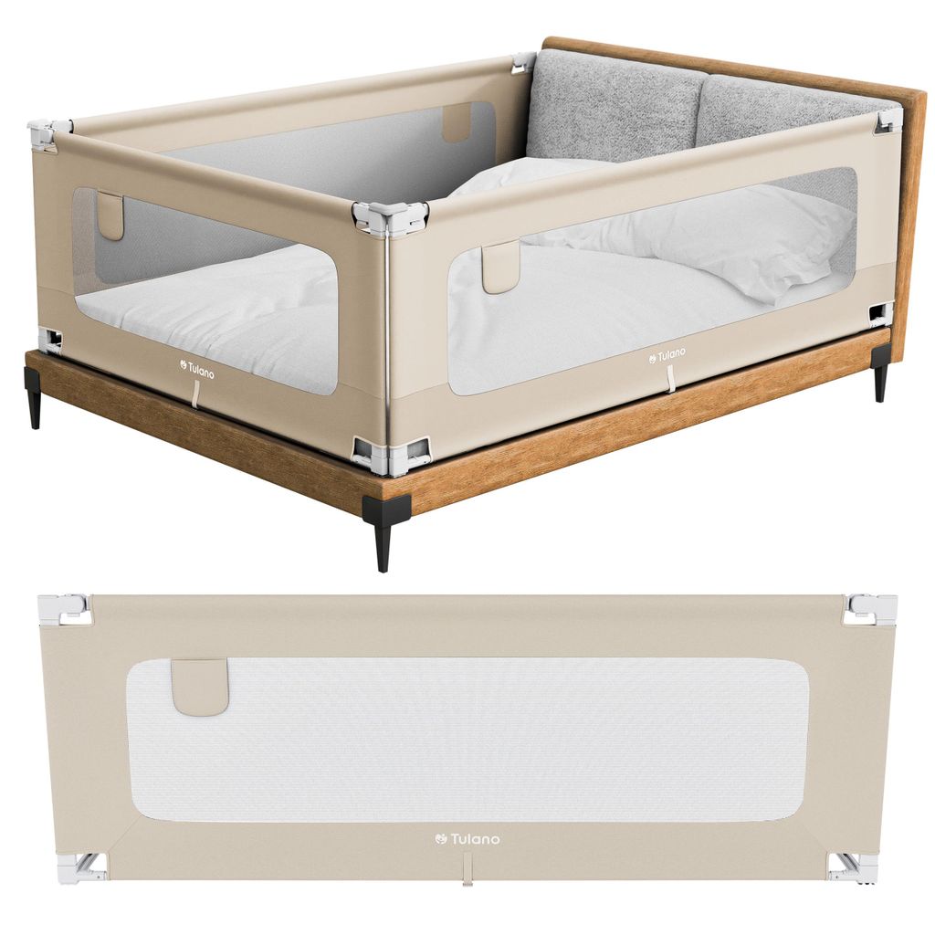 Tulano Cover 40 Beige | Bettgitter 200 cm Kinderbettgitter Produktbild 