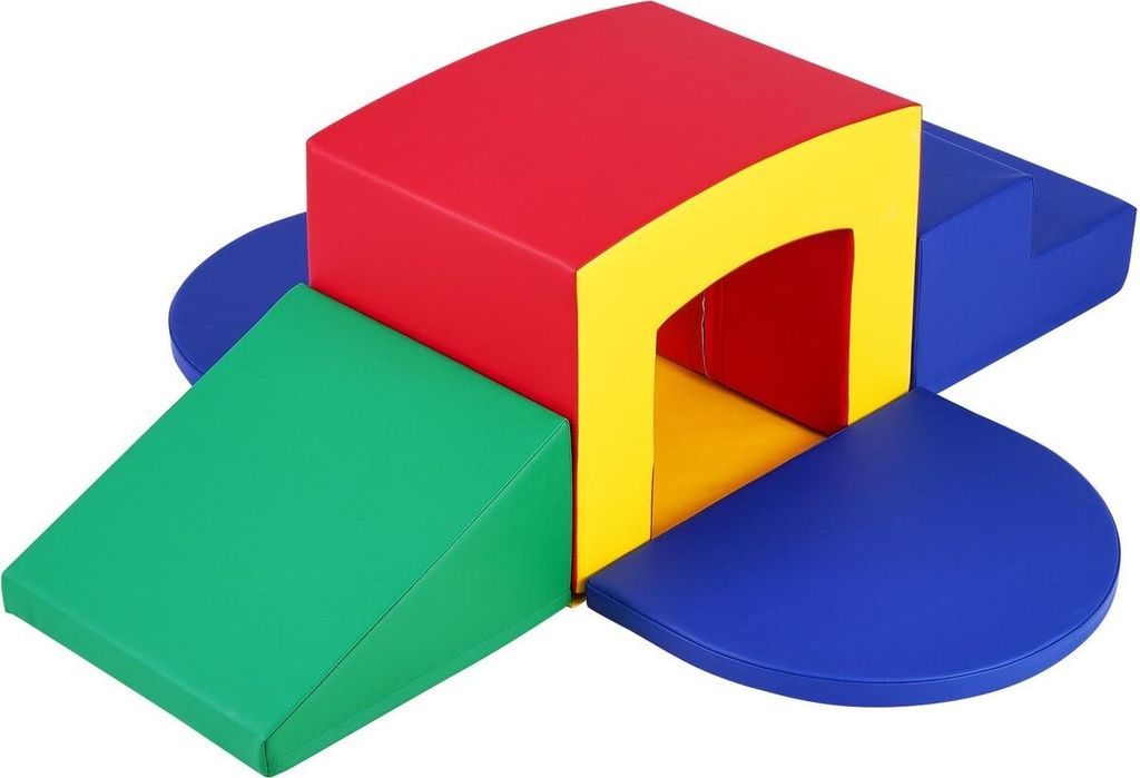 Klettergeräte für Kleinkinder für den Innenbereich, 5-teiliges Softplay-Set zum Klettern, Krabbeln und Durchkriechen, Klettergeräte aus Schaums...