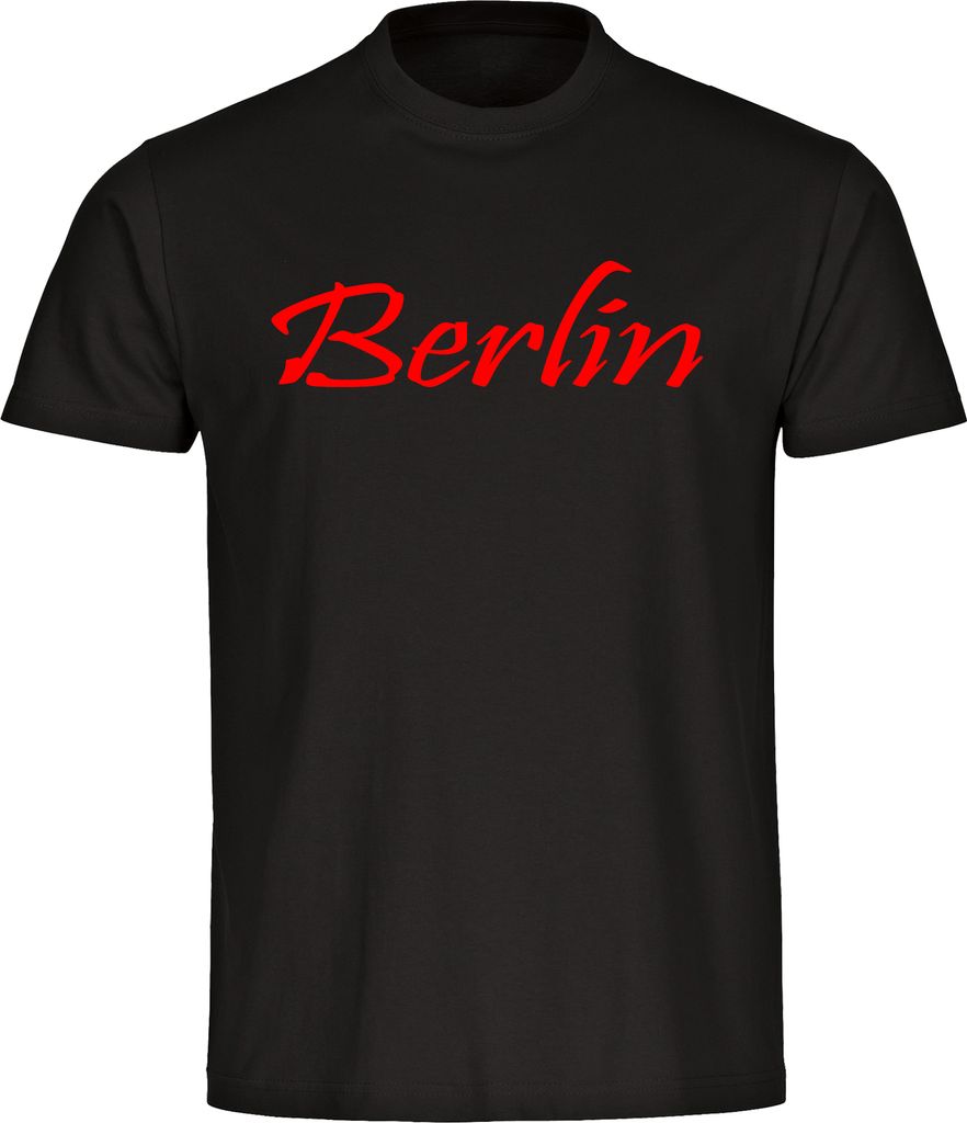 multifanshop Kinder T-Shirt - Berlin rot - Schriftzug, schwarz, Größe 164