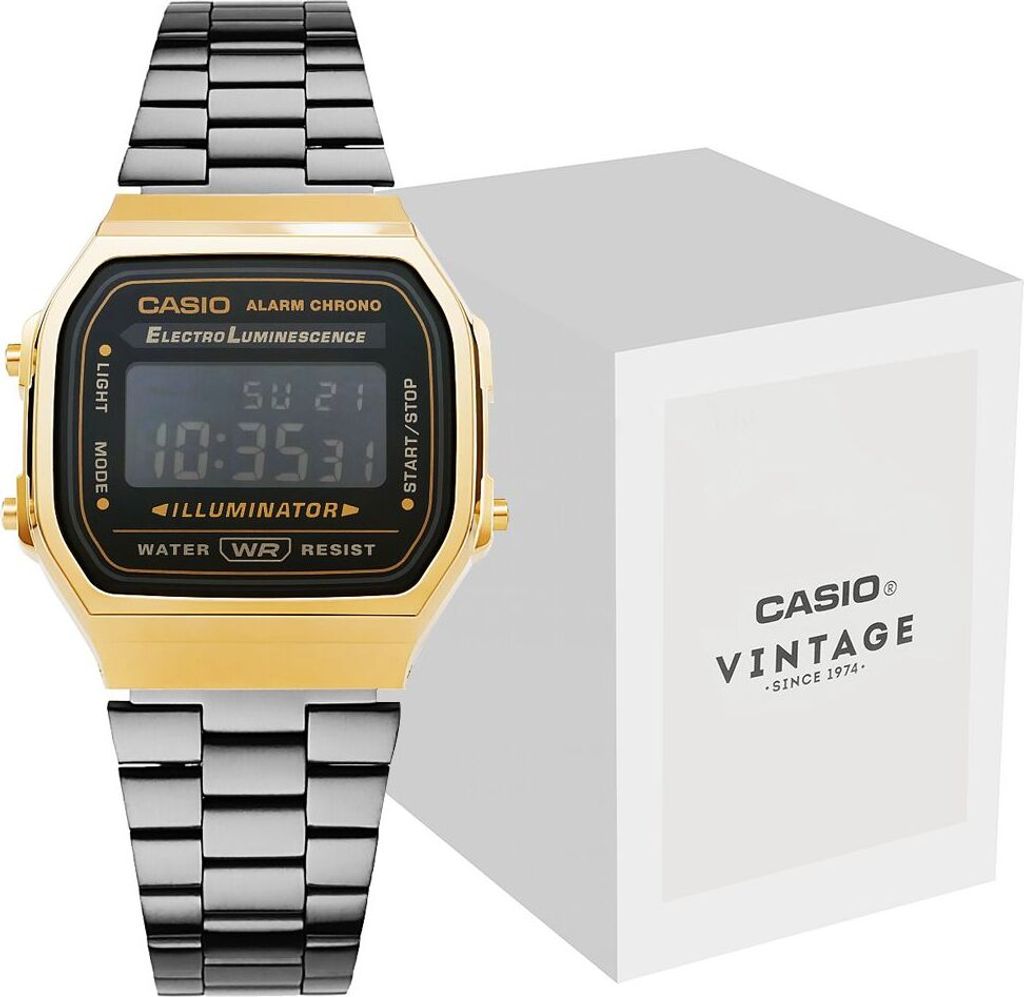 Casio Armbanduhr A168WEGB-1BEF Vintage digital Produktbild 