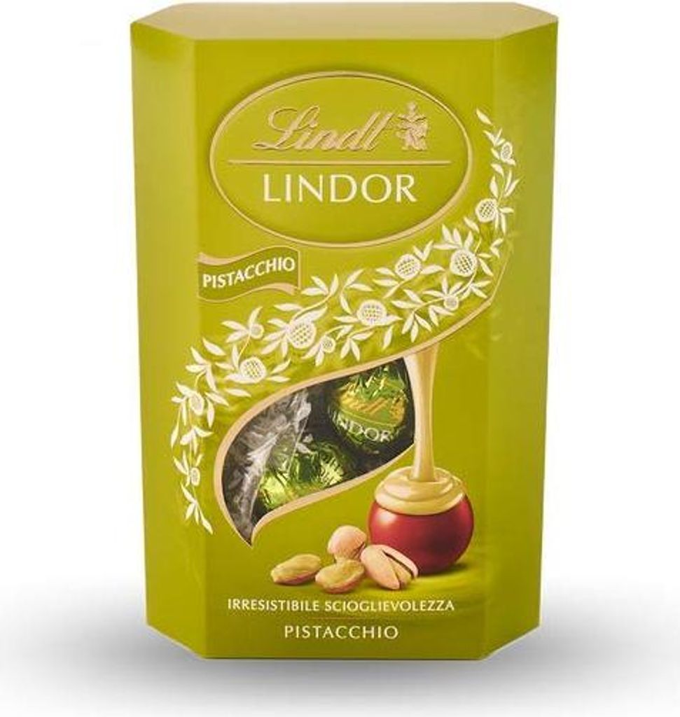 Lindt Lindor Pistacchio Milchschokoladen pralinen gefüllt mit Pistaziencreme 200g