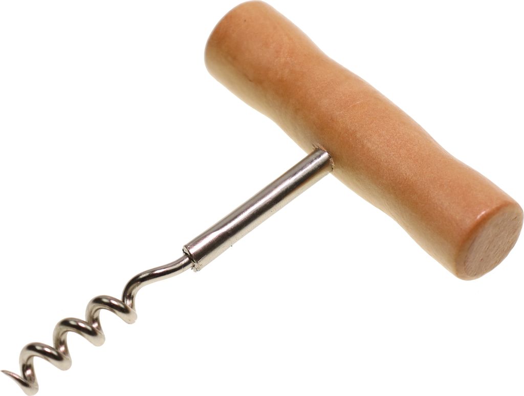 Fackelmann Basic Korkenzieher 10,5 cm Holz Chrom