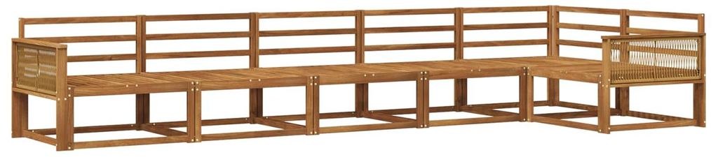 vidaXL Outdoor-Sofagarnitur 6 pcs Natur Massivholz Akazie