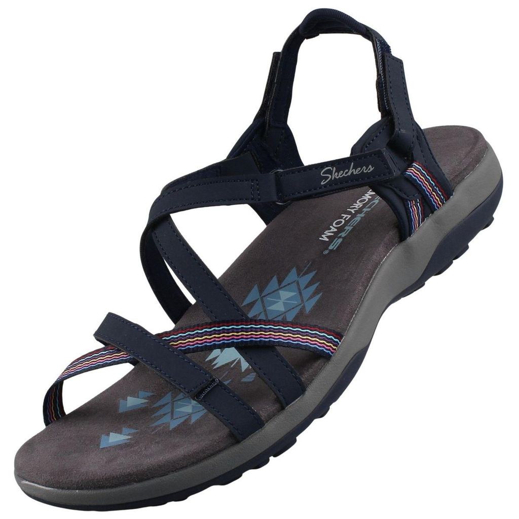 Skechers Reggae Slim - Sun Array Damen Sandale Blau