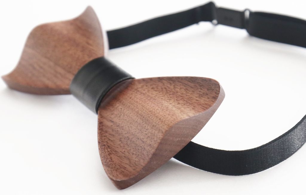 HMF 3850-02 Holzfliege Männer Handarbeit, 6 x 12 x 1 cm, schwarz