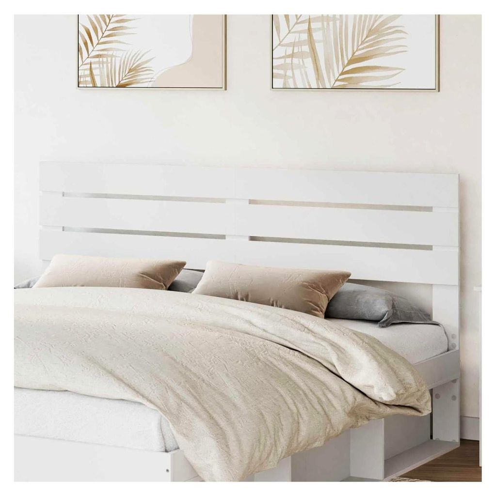 Kopfteil Weiß 180 cm Holzwerkstoff, modernes rechteckiges Design, robuster Holzrahmen, stilvolles Bett-Accessoire für ein schönes Schlafzimmer