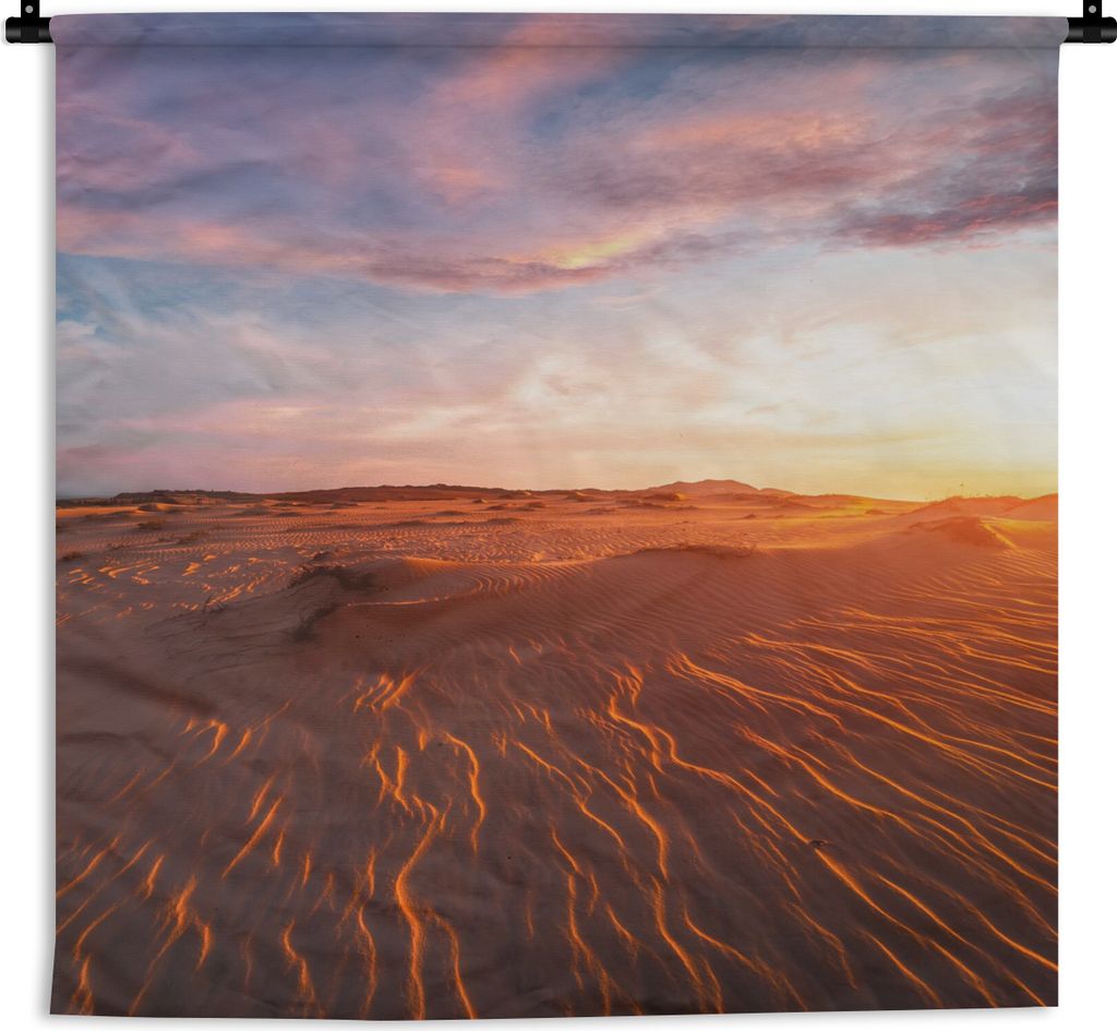 MuchoWow Wandteppich Wandbehang Sand - Landschaft - Himmel - Wüste 90x90 cm Tapisserie Dekoration Wandtuch - Wandaufhänger