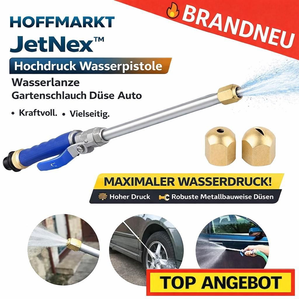 Hoffmarkt JetNex™ Hochdruck Wasserpistole Wasserlanze Produktbild 