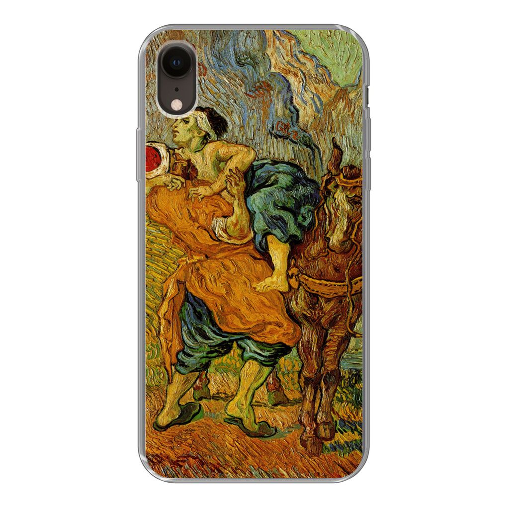 MuchoWow Handyhülle Schutzhülle Hülle für iPhone XR Der barmherzige Samariter - Vincent van Gogh Silikon Softcase Handy Hülle - Schutzdeckel