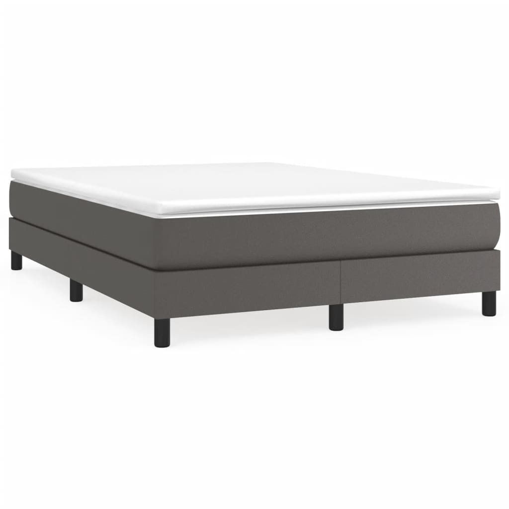 Struttura letto grigio 140x200 cm in ecopelle Immagine del prodotto 
