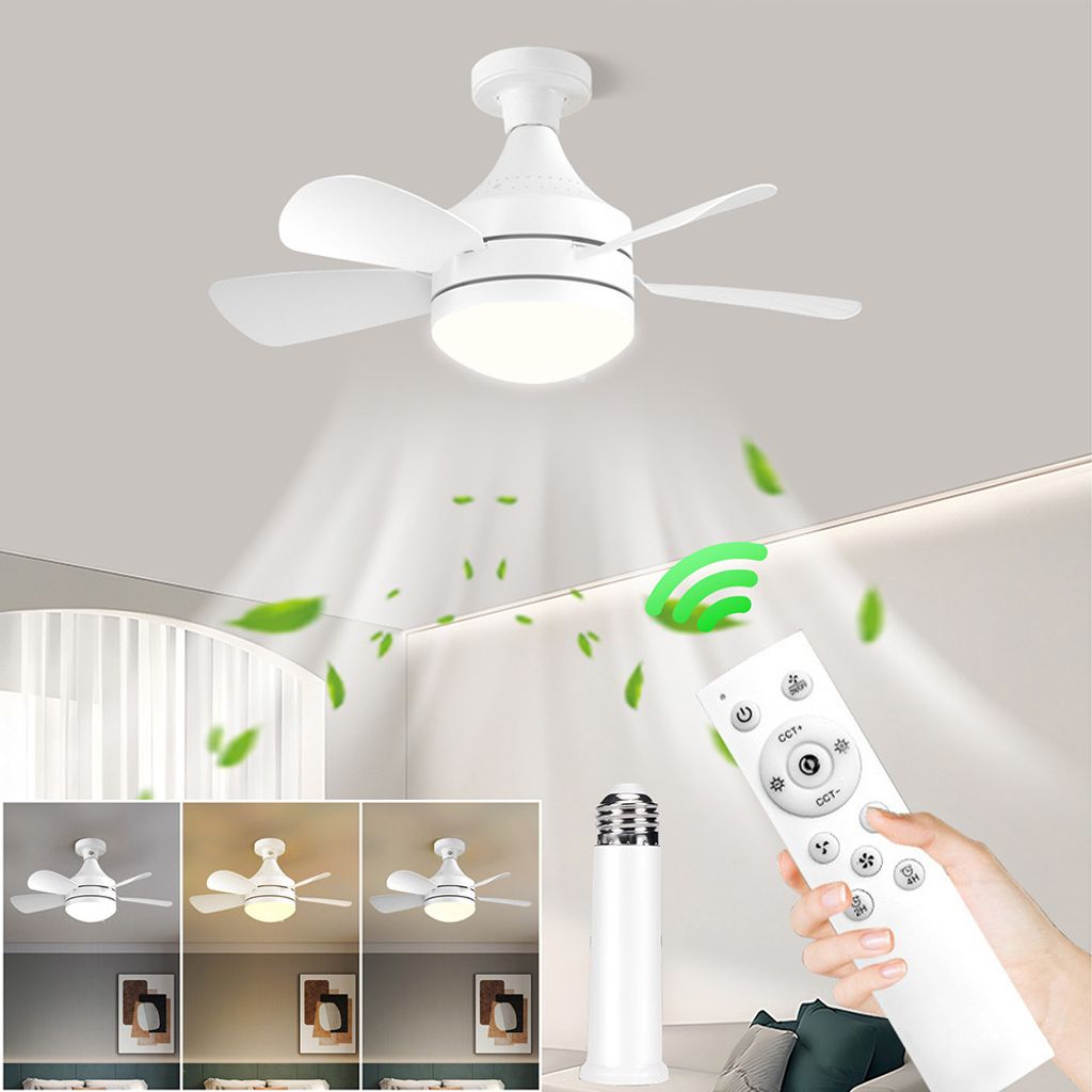 50W 2000LM Deckenventilator mit beleuchtung E27 Sockel, Fernbedienung Dimmbar 3 Farben 3 Geschwindigkeiten Deckenventilator Licht für Schlafzimme...