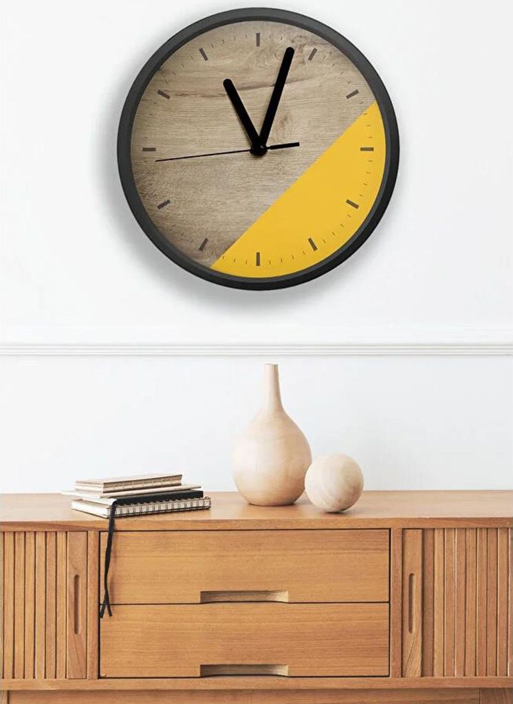 Opviq, Artavessa3Dclock8, Dekorative MDF-Uhr, Mehrfarbig, 100 % MDF, 36 x 36 x 1 cm