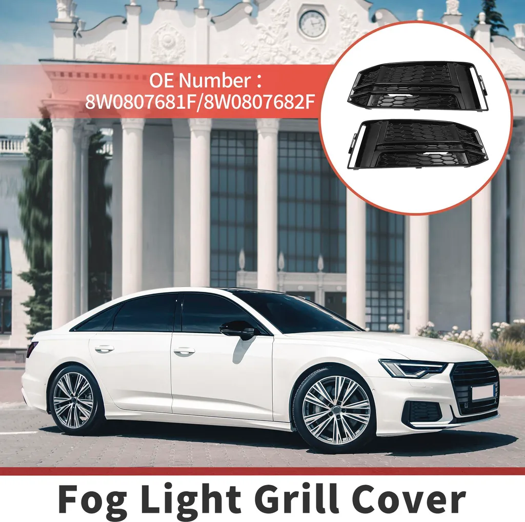 Grille de Phare Antibrouillard en ABS Noir pour Audi A4 B9 S-Line 16-18