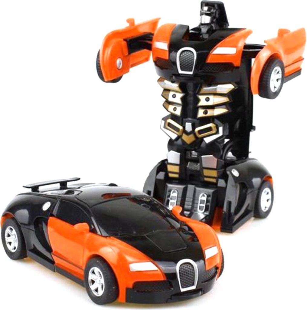 Verformbares Roboterauto – cooles Spielzeug für Jungen zum Geburtstag,Orange