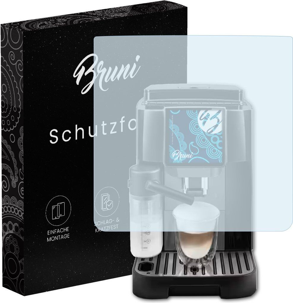 Bruni Basics-Clear 2x Schutzfolie kompatibel mit DeLonghi Magnifica Start (ECAM222.60.BG) Folie